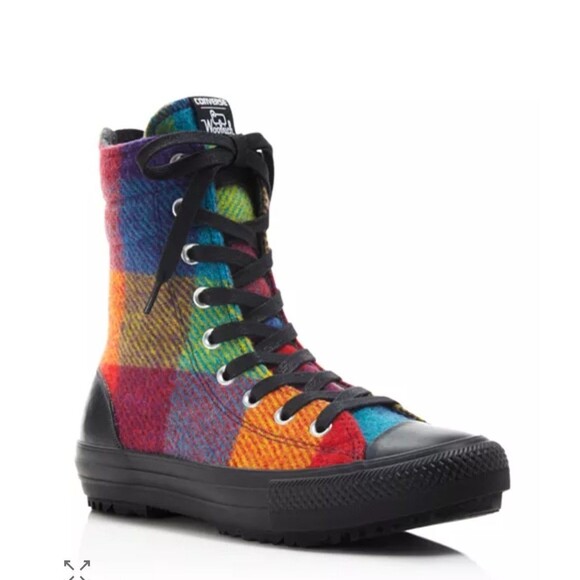 Converse Chuck Taylor Woolrich Wool Multicolor Plaid High Top Women Size 6 - Picture 1 of 6